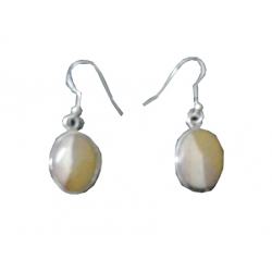 Earring0027-Nice Earring made with Beautiful Opal Stone and Silver